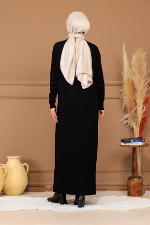 MOODBASİC DÜME DETAYLI SOĞUK MERSERİZE TRİKO ELBİSE