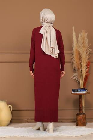 MOODBASİC DÜME DETAYLI SOĞUK MERSERİZE TRİKO ELBİSE