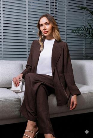 Moodbasic FERMUAR DETAYLI BLAZER CEKET TAKIM