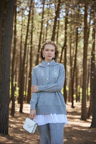 MOODBASIC KAPÜŞONLU SERPME ÜÇLÜ TRİKO TAKIM