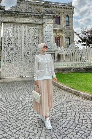 MOODBASİC KREP PLİSELİ ETEK