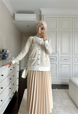 MOODBASİC KREP PLİSELİ ETEK