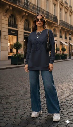 MOODBASIC NAKIŞLI TAŞLANMIŞ TEN CEL TUNİK