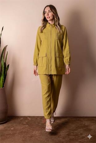 Moodbasic NERVÜRLÜ FERMUARLI ORGANİK PAMUK TAKIM