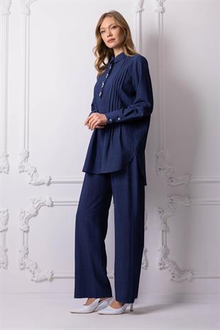 Moodbasic NERVÜRLÜ SEDEF DÜĞMELİ TAKIM