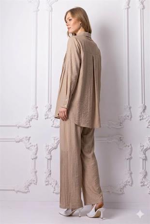 Moodbasic NERVÜRLÜ SEDEF DÜĞMELİ TAKIM