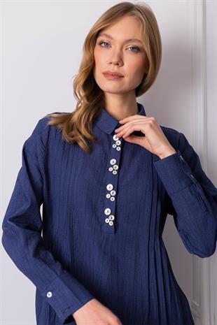 Moodbasic NERVÜRLÜ SEDEF DÜĞMELİ TAKIM