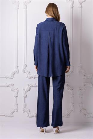 Moodbasic NERVÜRLÜ SEDEF DÜĞMELİ TAKIM