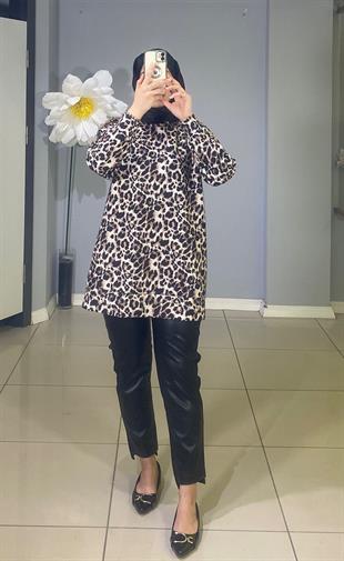 MOODBASİC ÖNÜ DERİ GARNİLİ PANTOLON