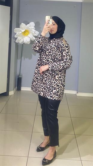 MOODBASİC ÖNÜ DERİ GARNİLİ PANTOLON