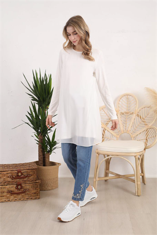 MOODBASIC FRONT CHIFFON BACK COMBED LINGERIE