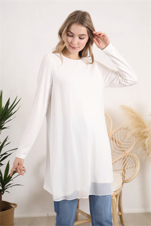 MOODBASIC FRONT CHIFFON BACK COMBED LINGERIE