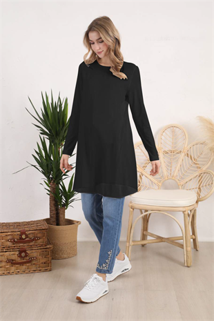 MOODBASIC FRONT CHIFFON BACK COMBED LINGERIE