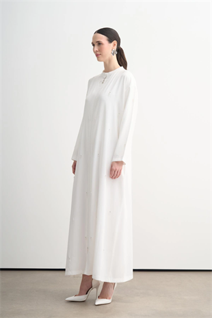MOODBASIC ORGANZE ÇİÇEK NAKIŞLI FERACE