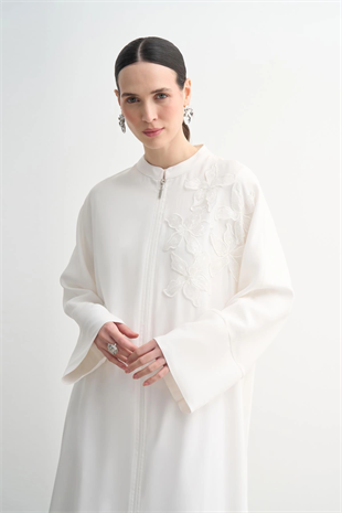 MOODBASIC ORGANZE ÇİÇEK NAKIŞLI FERACE