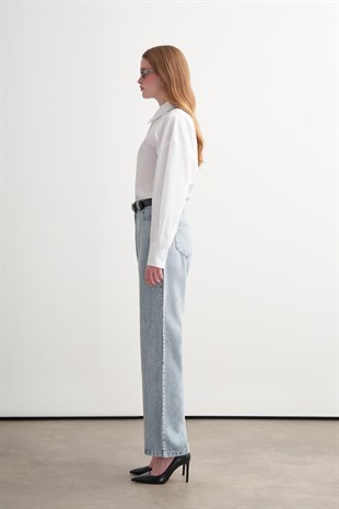 MOODBASIC PREMIUM BOL PAÇA TENSEL DENİM PANTOLON