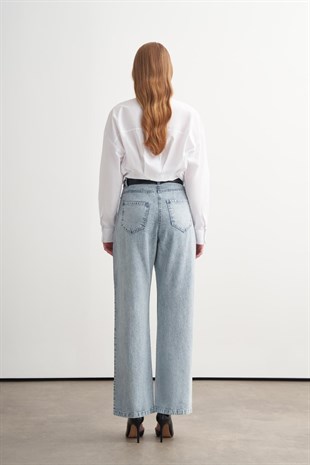 MOODBASIC PREMIUM BOL PAÇA TENSEL DENİM PANTOLON