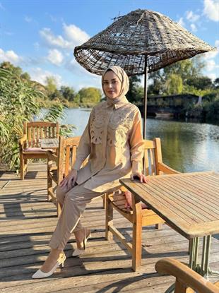 MOODBASİC Premium By Moodbasic BRODE NAKIŞLI GÖMLEK