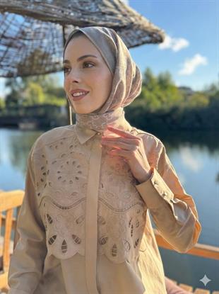 MOODBASİC Premium By Moodbasic BRODE NAKIŞLI GÖMLEK