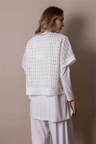 Moodbasic Premium By Moodbasic FİLE BLUZLU PAMUKLU ÜÇLÜ TAKIM