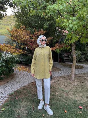 MOODBASIC PREMIUM SERPME METAL AKSESUARLI TAŞLI GÖMLEK