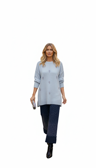 MOODBASIC TAŞ İŞLEMELİ TRİKO TUNİK