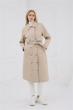 MOODBASİC TAŞ ŞERİTLİ KAPİTONE UZUN KAP