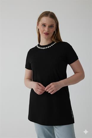 MOODBASIC TAŞLI ŞERİTLİ T-SHIRT