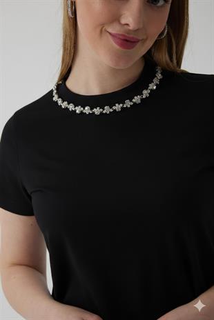 MOODBASIC TAŞLI ŞERİTLİ T-SHIRT