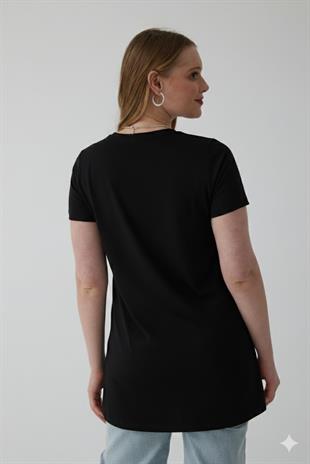 MOODBASIC TAŞLI ŞERİTLİ T-SHIRT