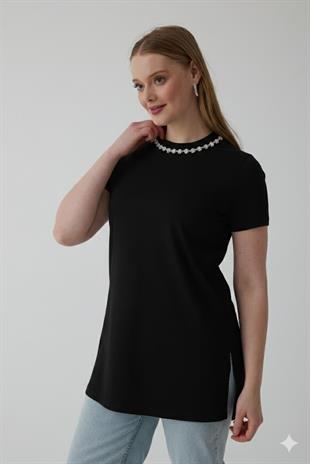 MOODBASIC TAŞLI ŞERİTLİ T-SHIRT