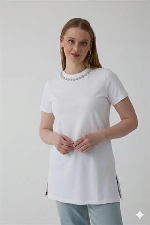 MOODBASIC TAŞLI ŞERİTLİ T-SHIRT