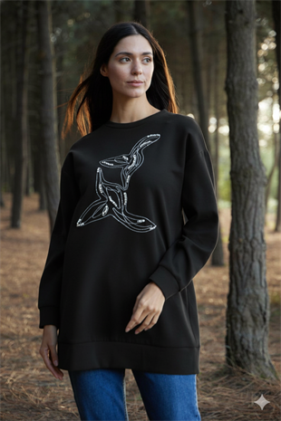 MOODBASIC ZİNCİR TAŞ İŞLEMELİ TUNİK