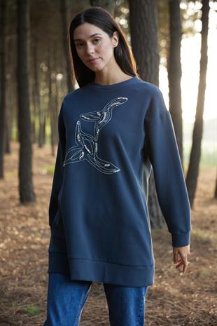 MOODBASIC ZİNCİR TAŞ İŞLEMELİ TUNİK