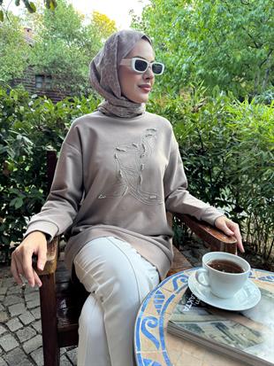 MOODBASIC ZİNCİR TAŞ İŞLEMELİ TUNİK