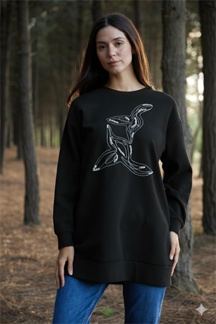 MOODBASIC ZİNCİR TAŞ İŞLEMELİ TUNİK