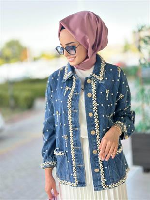 MOOR İTHAL HEİND İNCİLİ KOT CEKET