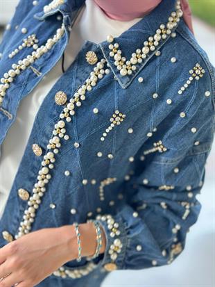 MOOR İTHAL HEİND İNCİLİ KOT CEKET