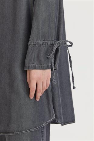 NİHAN Bağcık Detaylı Lyocell Pantolon Tunik Takım