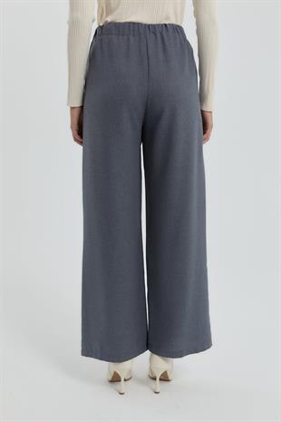 Nihan Beli Lastikli Bol Paça Pantolon