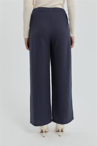 Nihan Beli Lastikli Bol Paça Pantolon