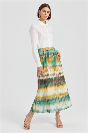 Nihan Beli Lastikli Piliseli Etek