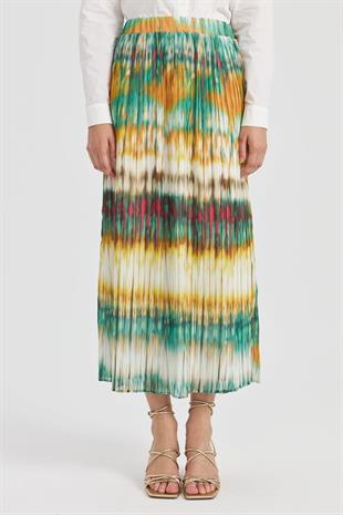 Nihan Beli Lastikli Piliseli Etek