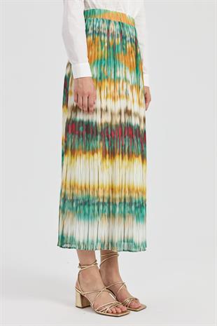 Nihan Beli Lastikli Piliseli Etek