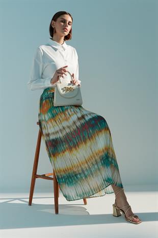 Nihan Beli Lastikli Piliseli Etek