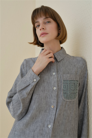 Nihan Brode Dantel Detaylı Tunik