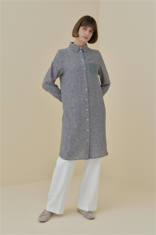 Nihan Brode Dantel Detaylı Tunik