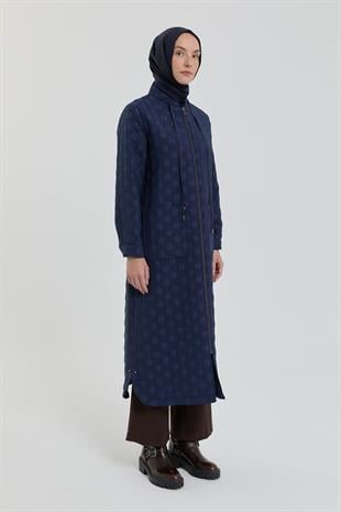 Nihan Büyük Beden İnce Kapitone Torba Cepli Kap