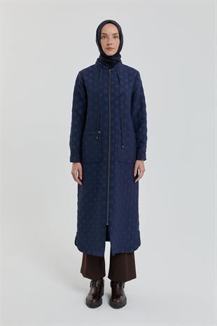 Nihan Büyük Beden İnce Kapitone Torba Cepli Kap