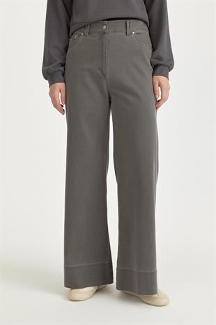 Nihan Geniş Paçalı Denim Pamuk Pantolon